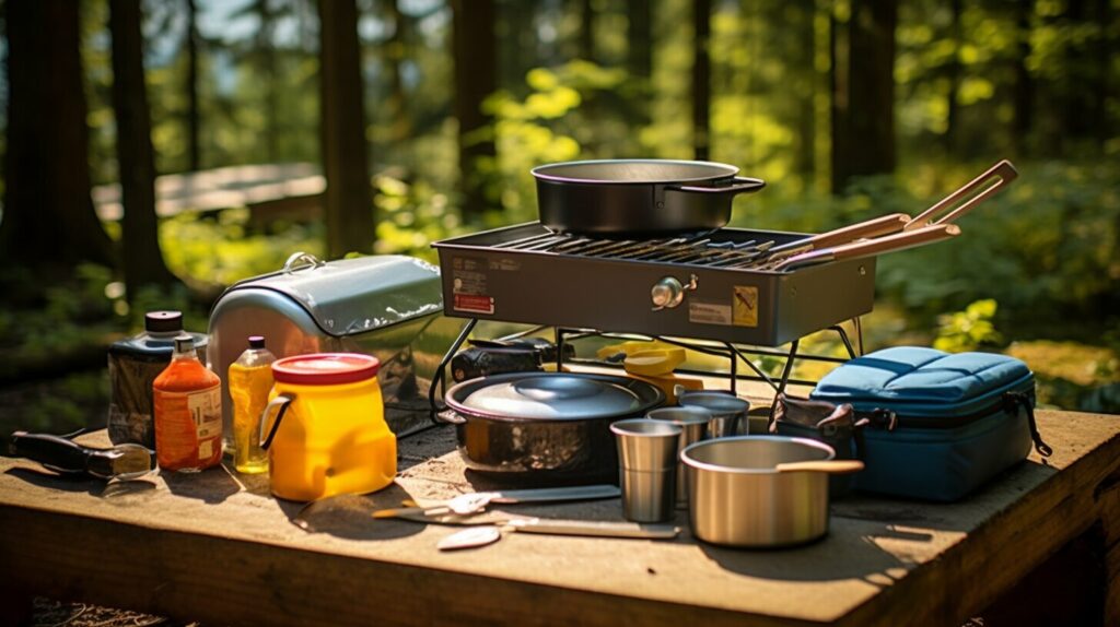 Camping cooking equipment