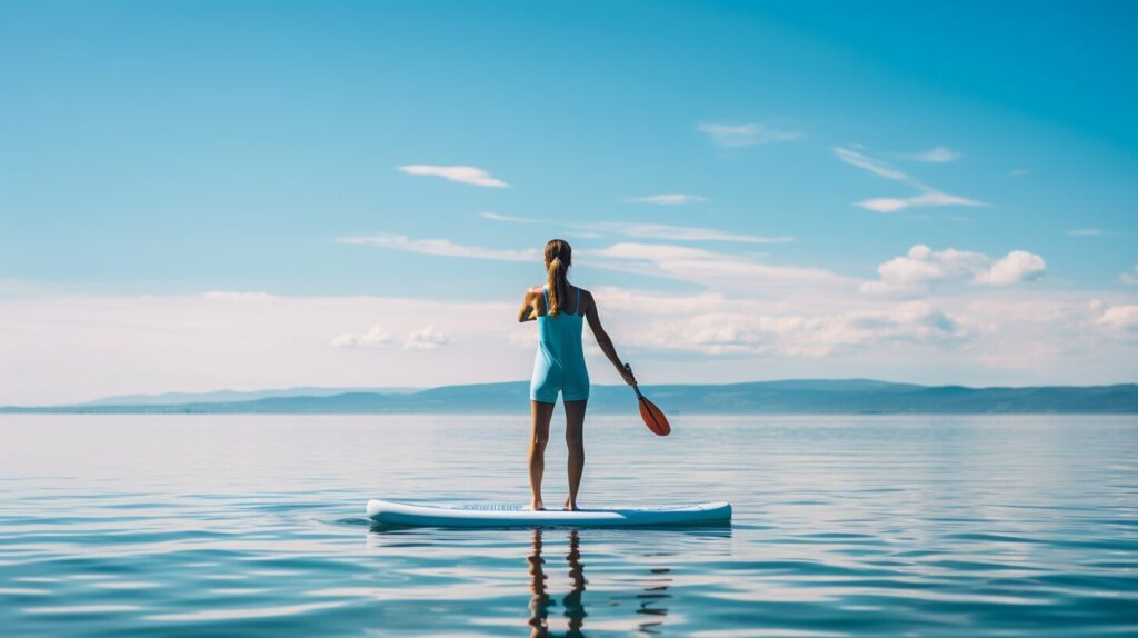 Full-body workout with paddleboarding