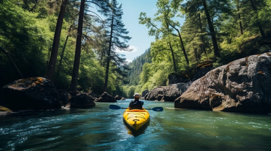 Kayak on a river