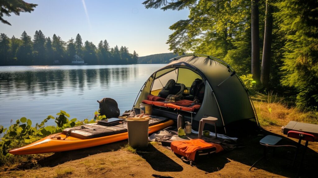 Paddleboard camping gear