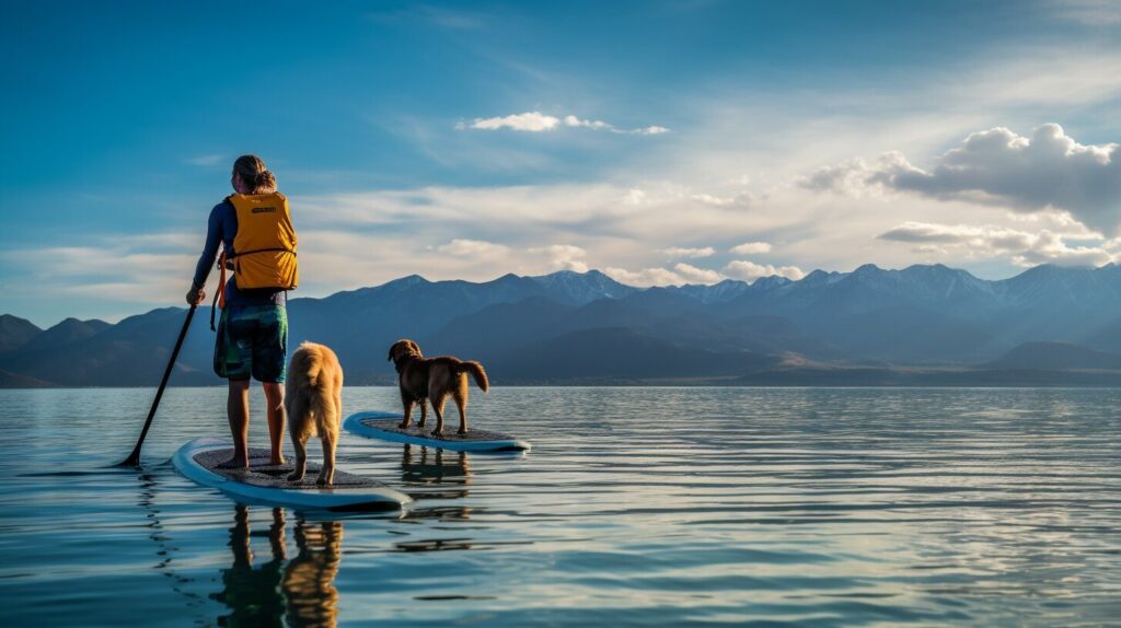 Paddleboarding safety with dogs