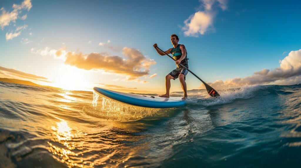 Surf paddleboarding