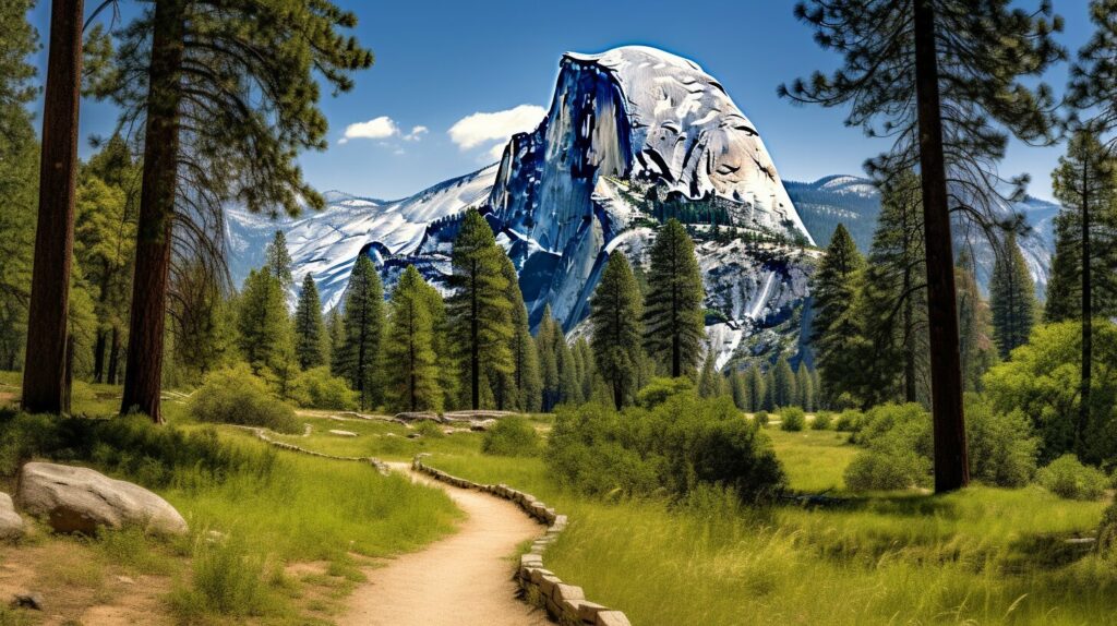 Yosemite National Park hiking trail