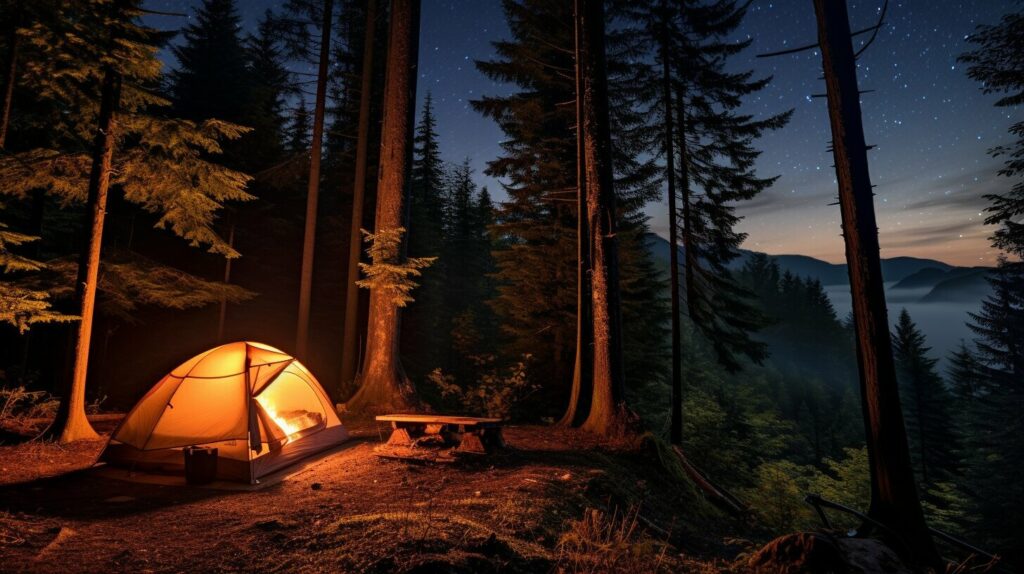 overnight camping on hiking trails