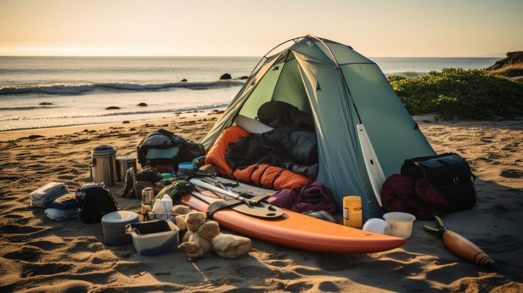 paddleboard camping gear