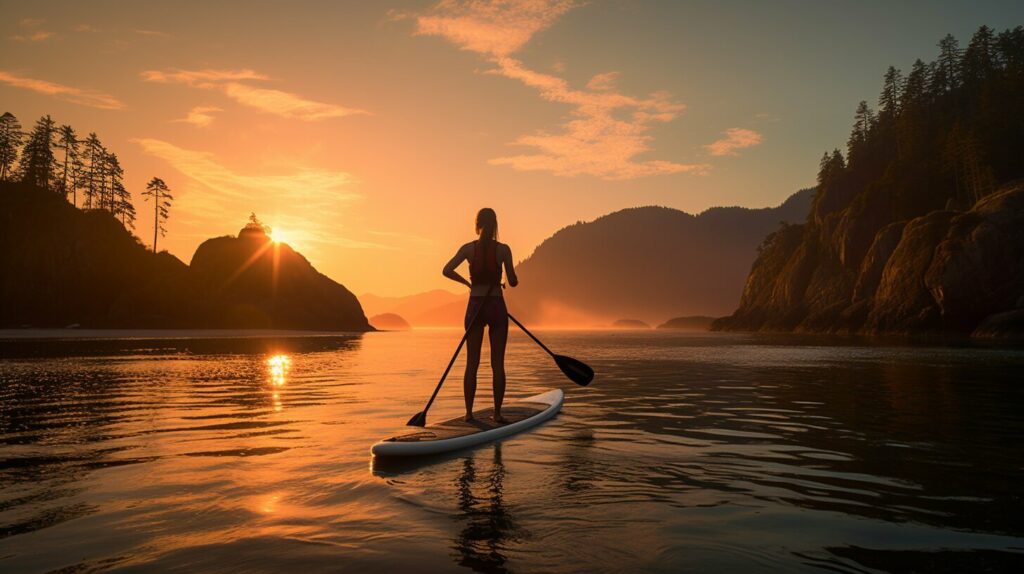 paddleboarding on the west coast