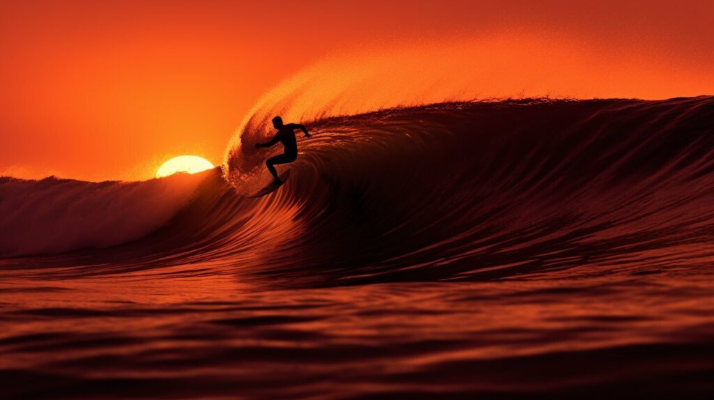 surfer on a wave