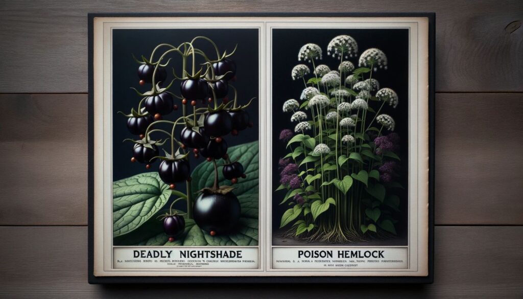 Deadly Nightshade and Poison Hemlock