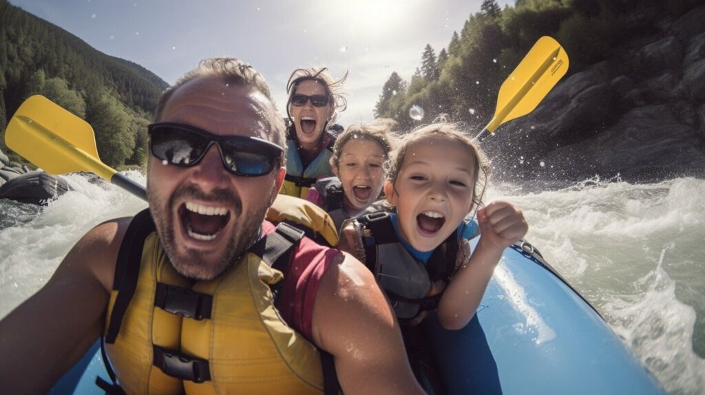 guided family rafting