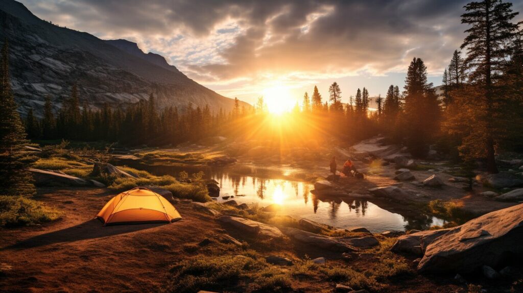 remote camping in the wilderness