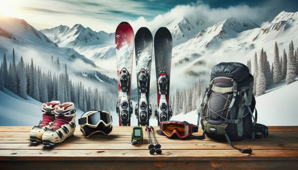 skiing gear