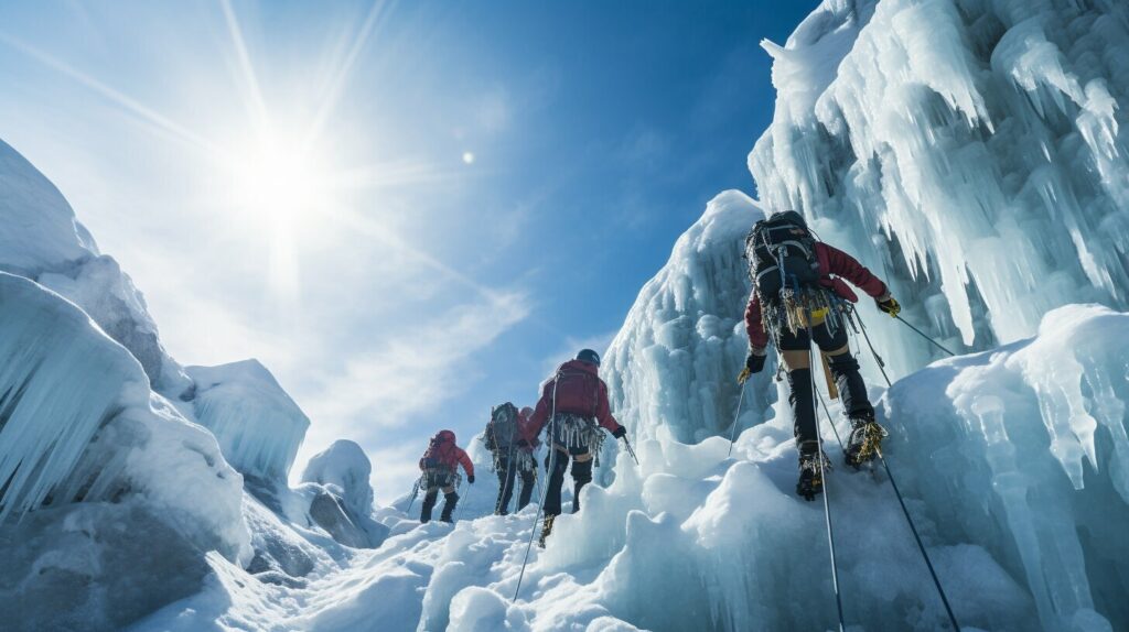training and preparation for ice climbing