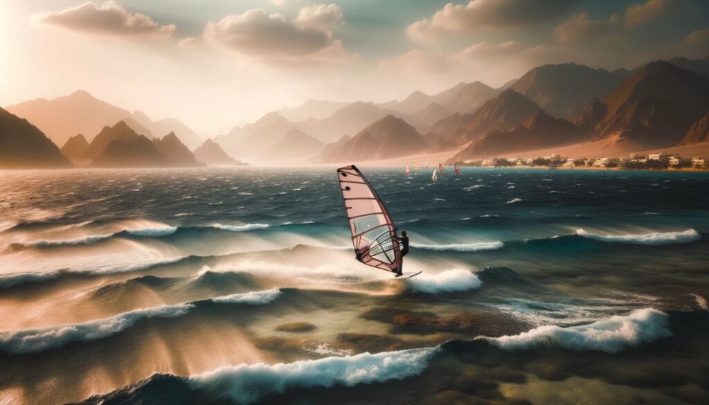 windsurfing at dahab egypt