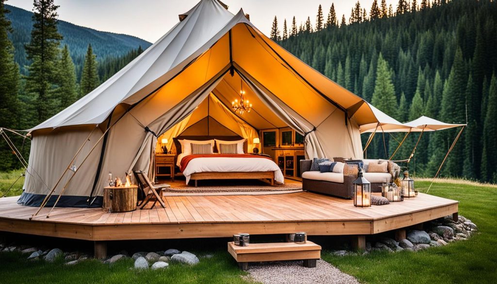 glamping tent features